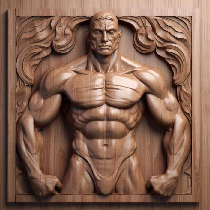 Characters (st bodybuilder 2, HERO_2026) 3D models for cnc